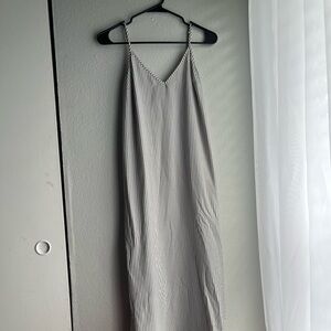 Striped Black and White Maxi Dress